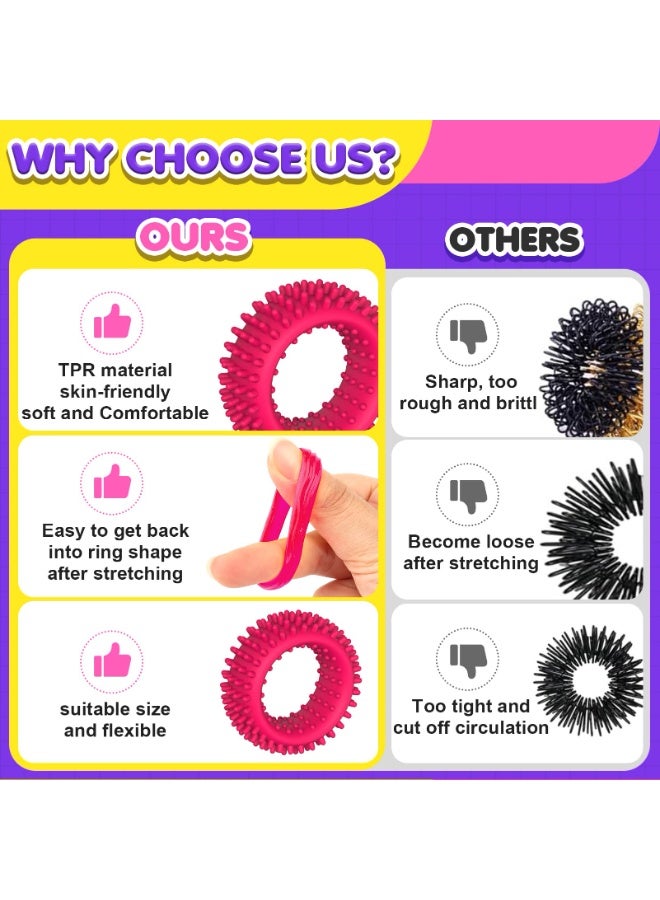 Mordely Fidget Ring Sensory Toys for Kids with Autism - Quiet Anxiety Fidgets for Classroom 12 Pack - Image 2